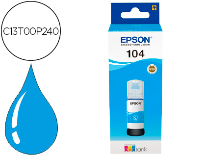 CONSOMMABLES: CARTOUCHE ENCRE EPSON ECOTANK 104 ET-2710 / 2711 / 2712 /  2720 / 2726 / 4700 7.500 PAGES CYAN